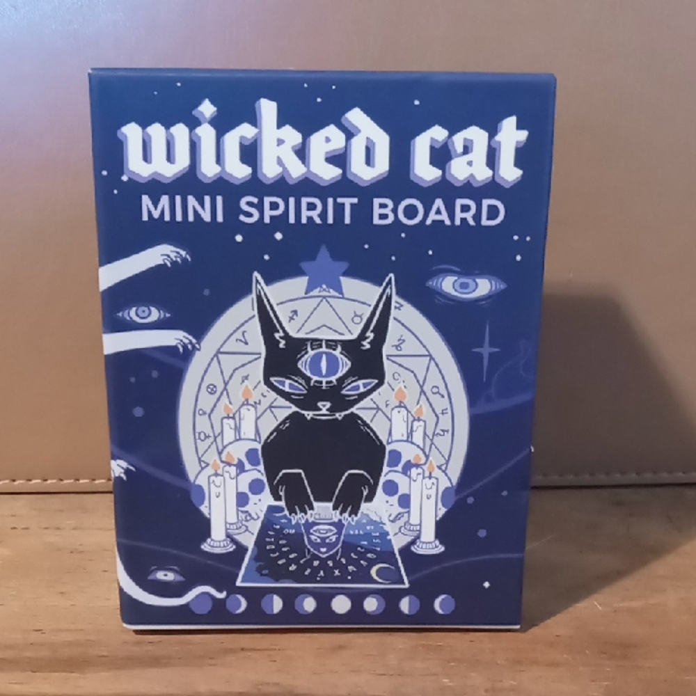 Wicked Cat Mini Spirit Board Game - Blue and Black